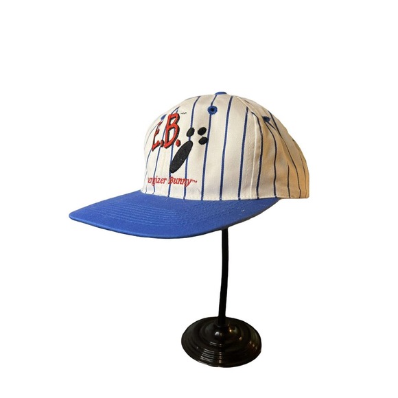 Vintage 90s 1994 Energizer Bunny Batteries Pinstripe Snapback Hat - Picture 2 of 5